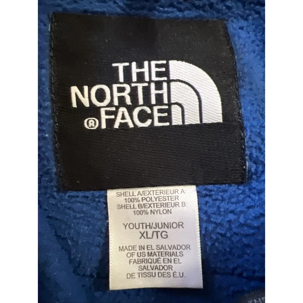 Vintage Youth UnisexNorth Face Denali Fleece Jacket Polartec Blue Black XL‎